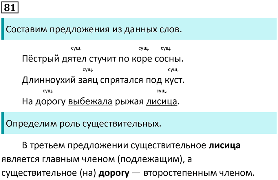 Часть 2. Упражнение №81 — решение 1
