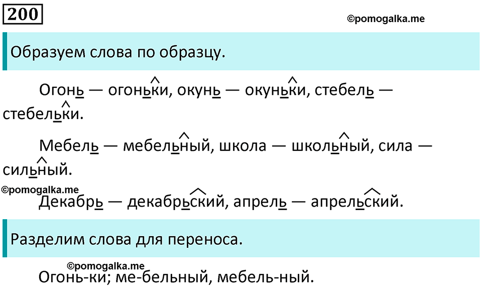 Часть 1. Упражнение №200 — решение 1