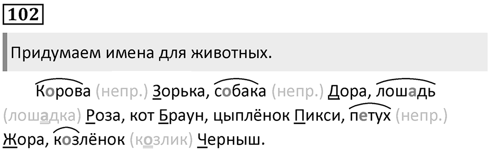 Часть 2. Упражнение №102 — решение 1