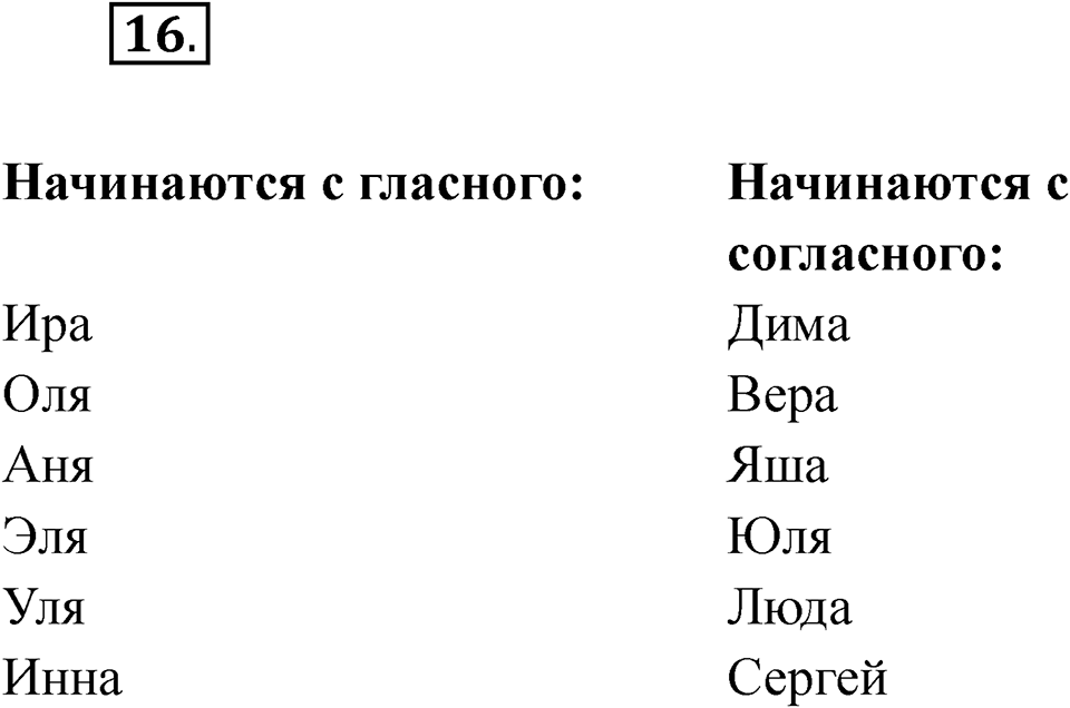 Упражнение 16 — решение 1