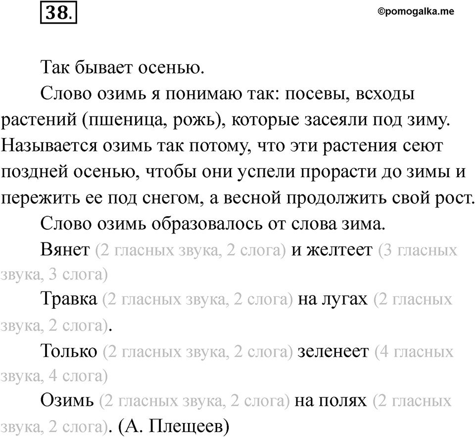 Упражнение 38 — решение 1