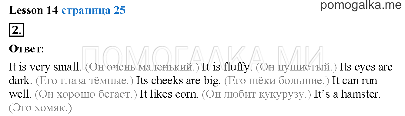 Unit 1. Страница 25. Lesson 14. Задание №2 — решение 1