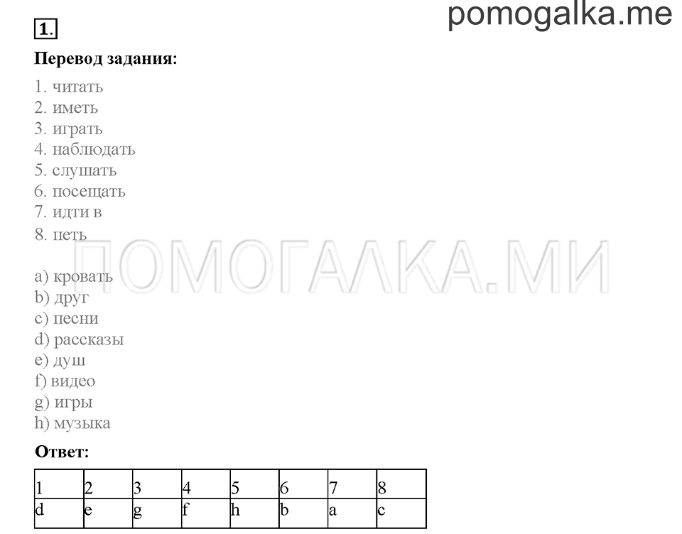 Module 8. Страница 119-127. Упражнения на повторение и закрепление материала. Задание №1 — решение 1