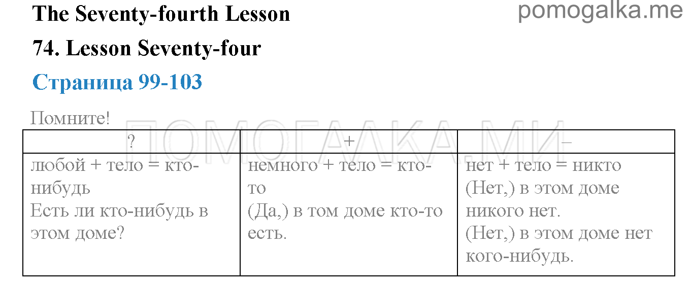 Часть 2. Страница 99-103. Lesson 74. Задания до параграфа — решение 1