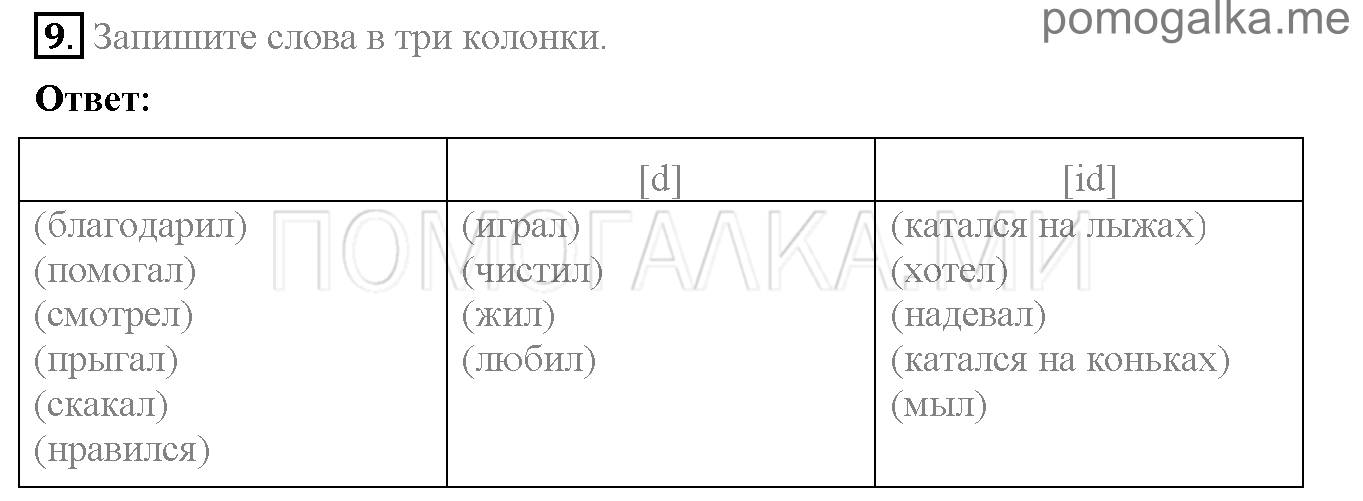 Часть 1. Страница 36-40. Lesson 14. Задание №9 — решение 1