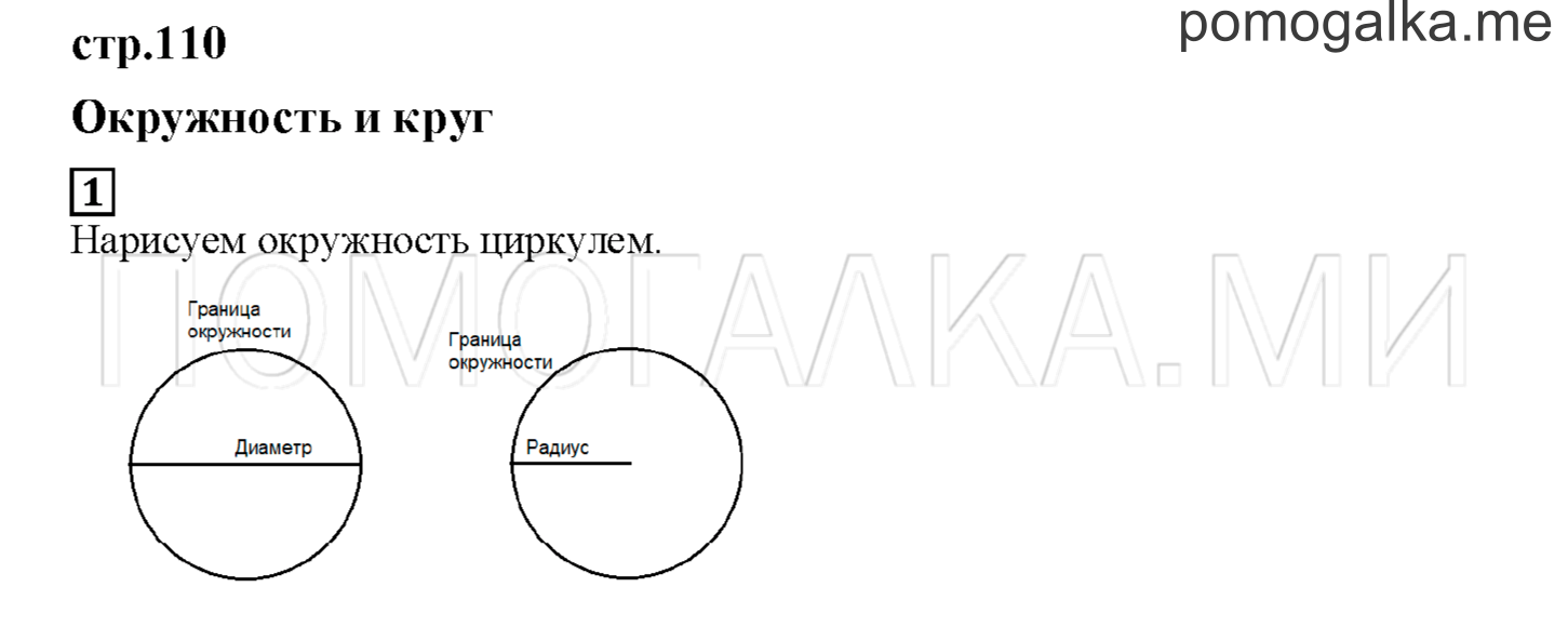 Часть 2. Окружность и круг. Страница 110 номер 1 — решение 1