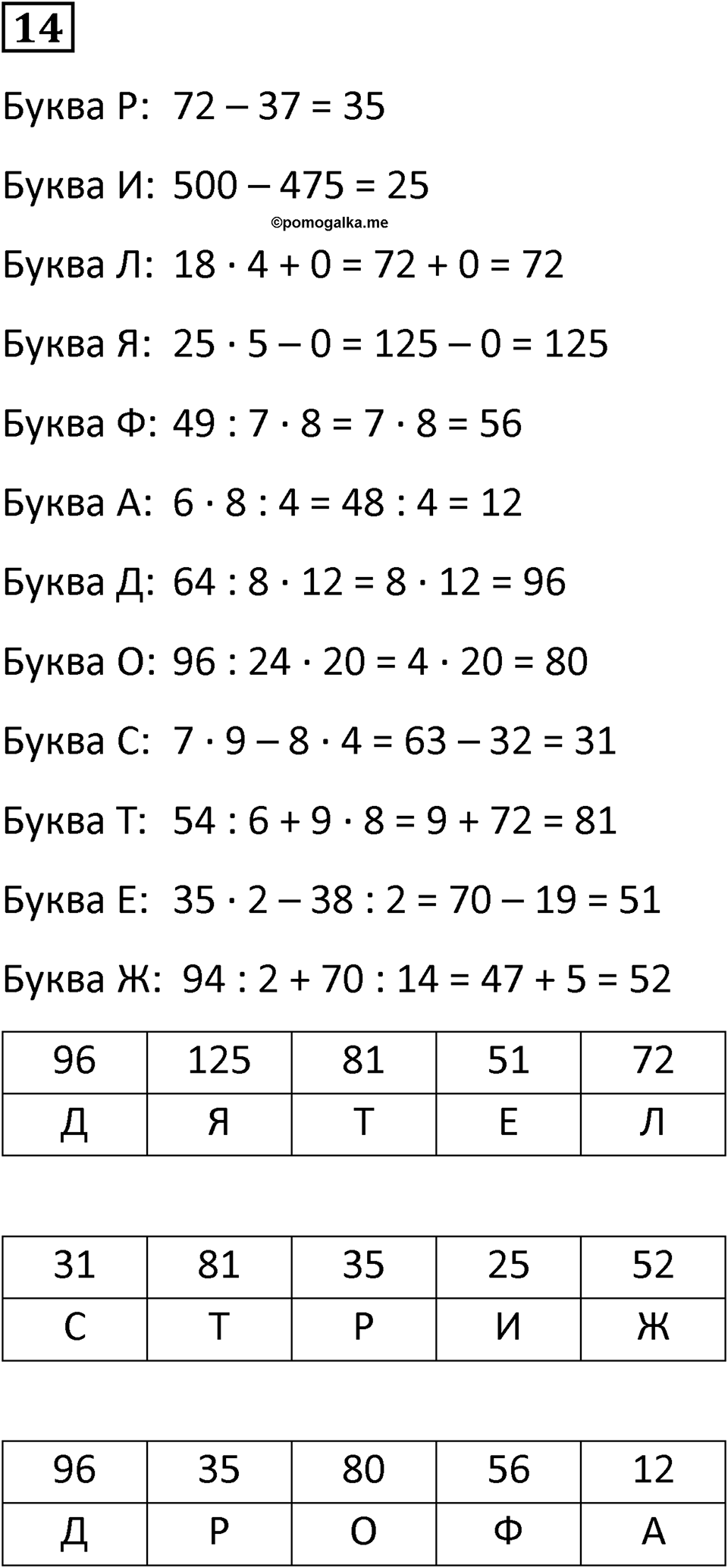 Часть 1 урок 19 номер 14 — решение 1