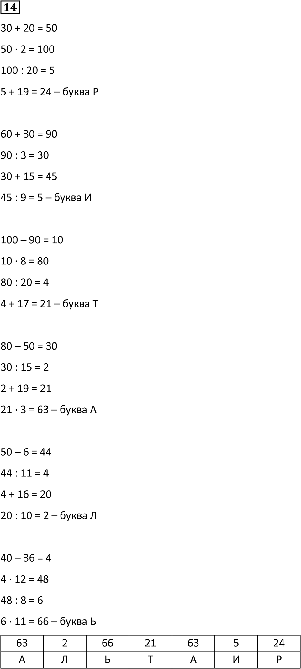 Часть 1 урок 12 номер 14 — решение 1