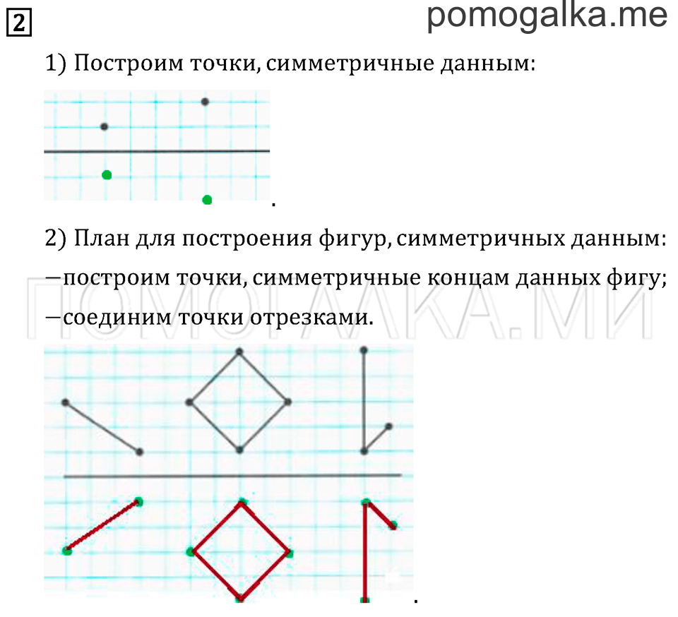 Часть 1. Симметрия на клетчатой бумаге. Страница 101 задача №2 — решение 1