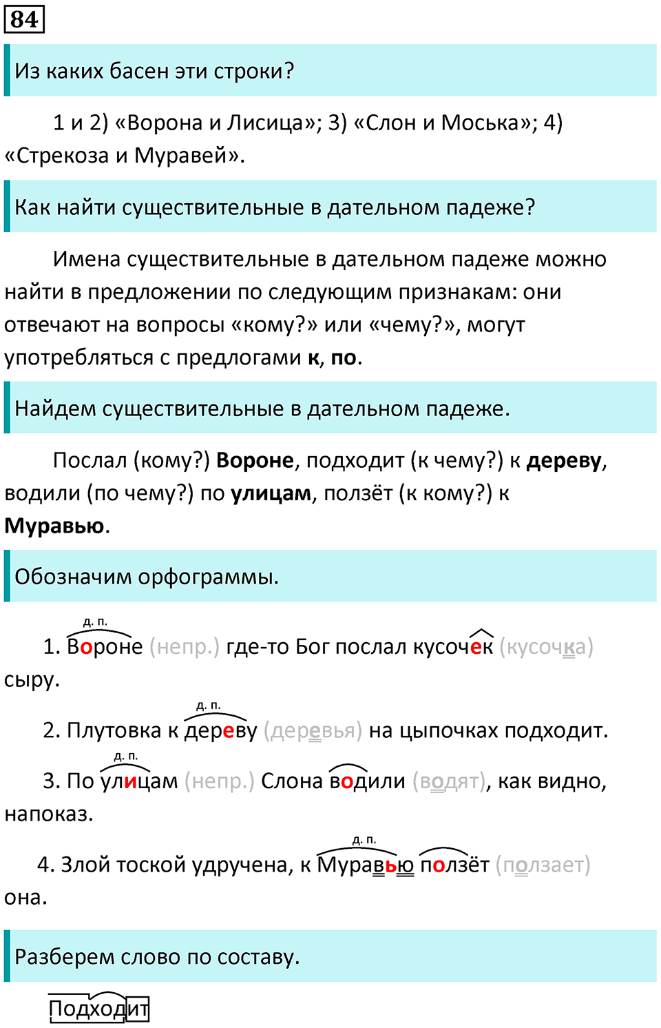 Упражнение №84 — решение 1