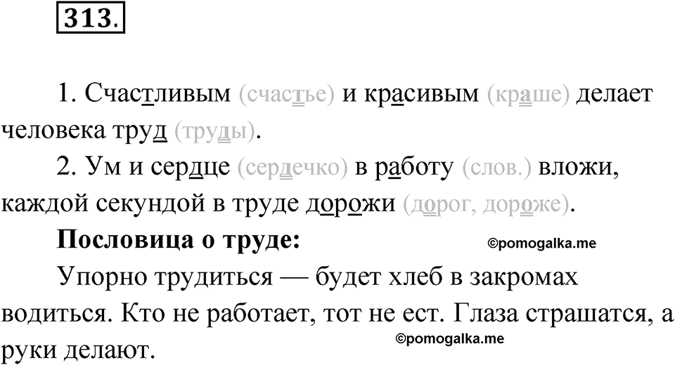 Упражнение 313 — решение 1