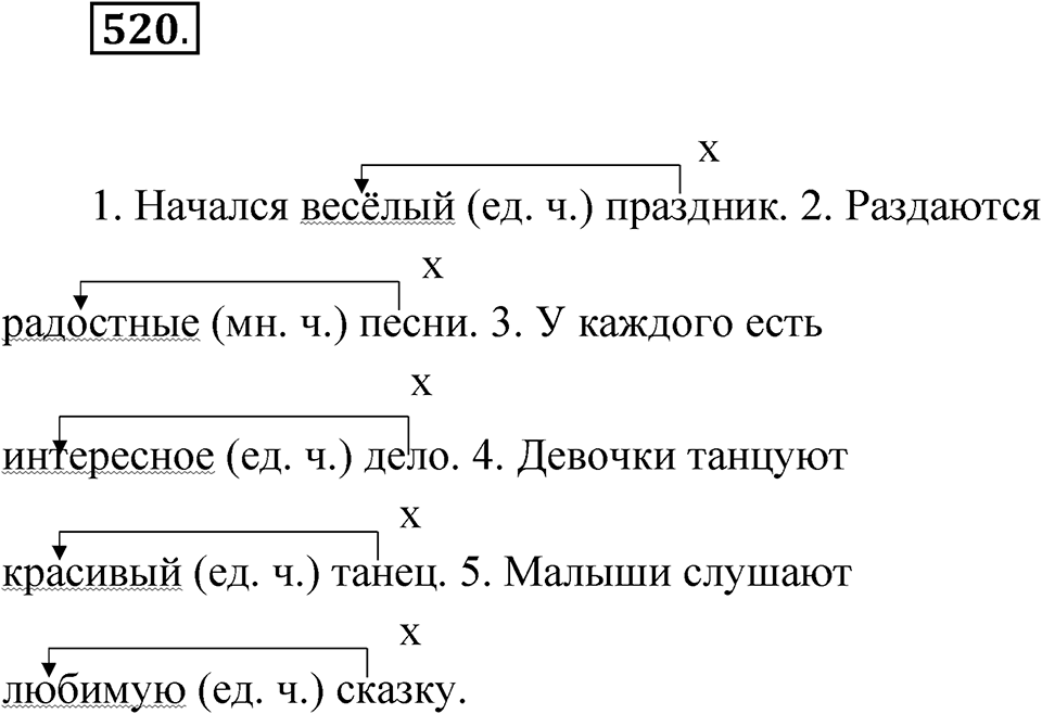 Упражнение 520 — решение 1