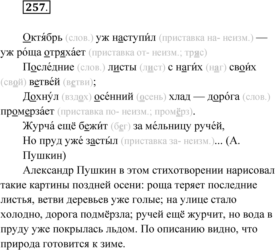 Упражнение 257 — решение 1