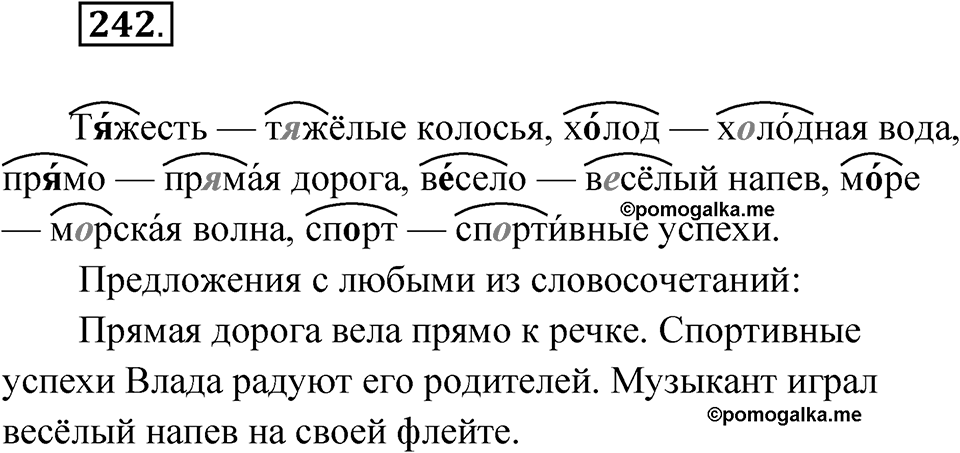 Упражнение 242 — решение 1