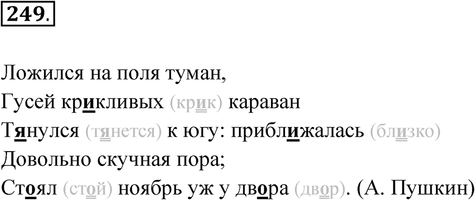 Упражнение 249 — решение 1