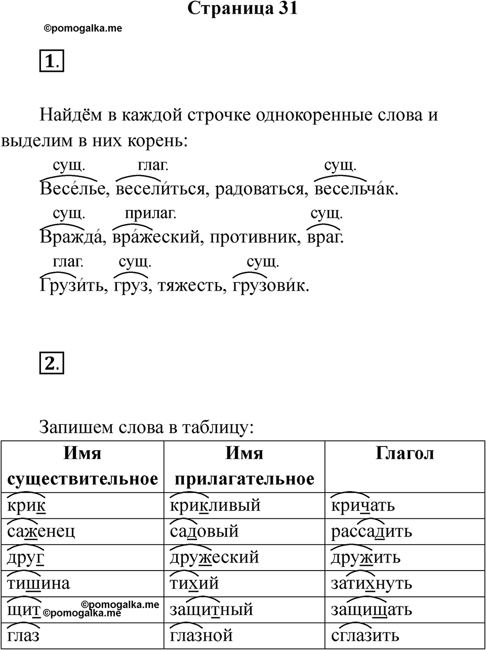 Страница 31 — решение 1
