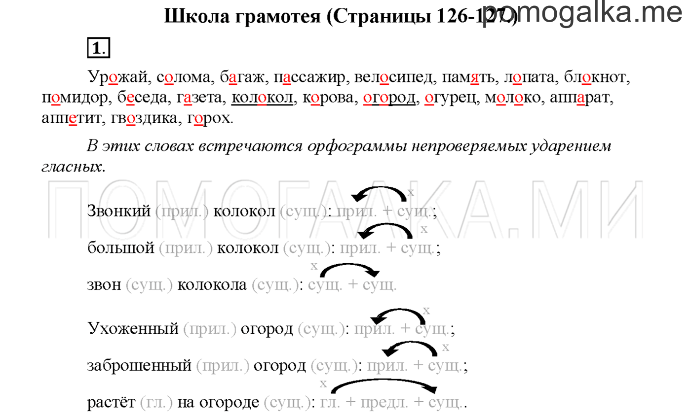 Упражнение №1 страница 126 — решение 1