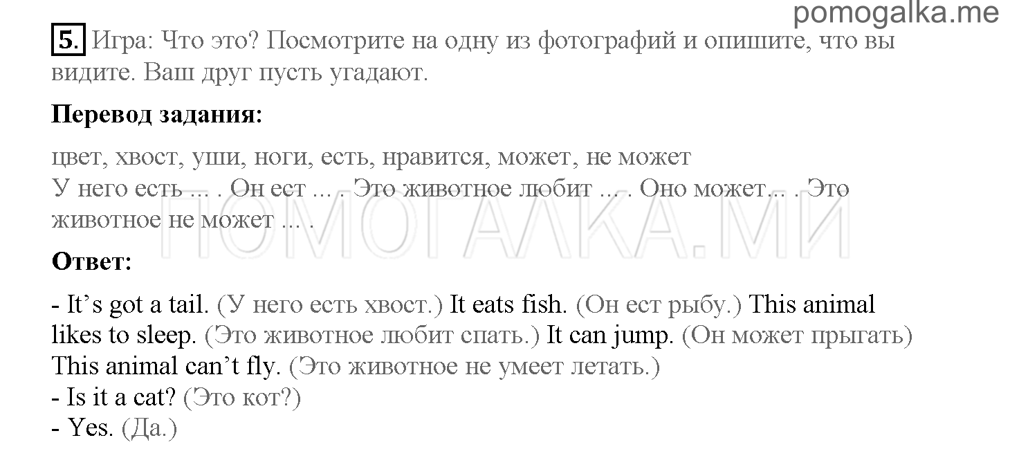 Часть 1. Страница 62-63. Review 2. Задание №5 — решение 1