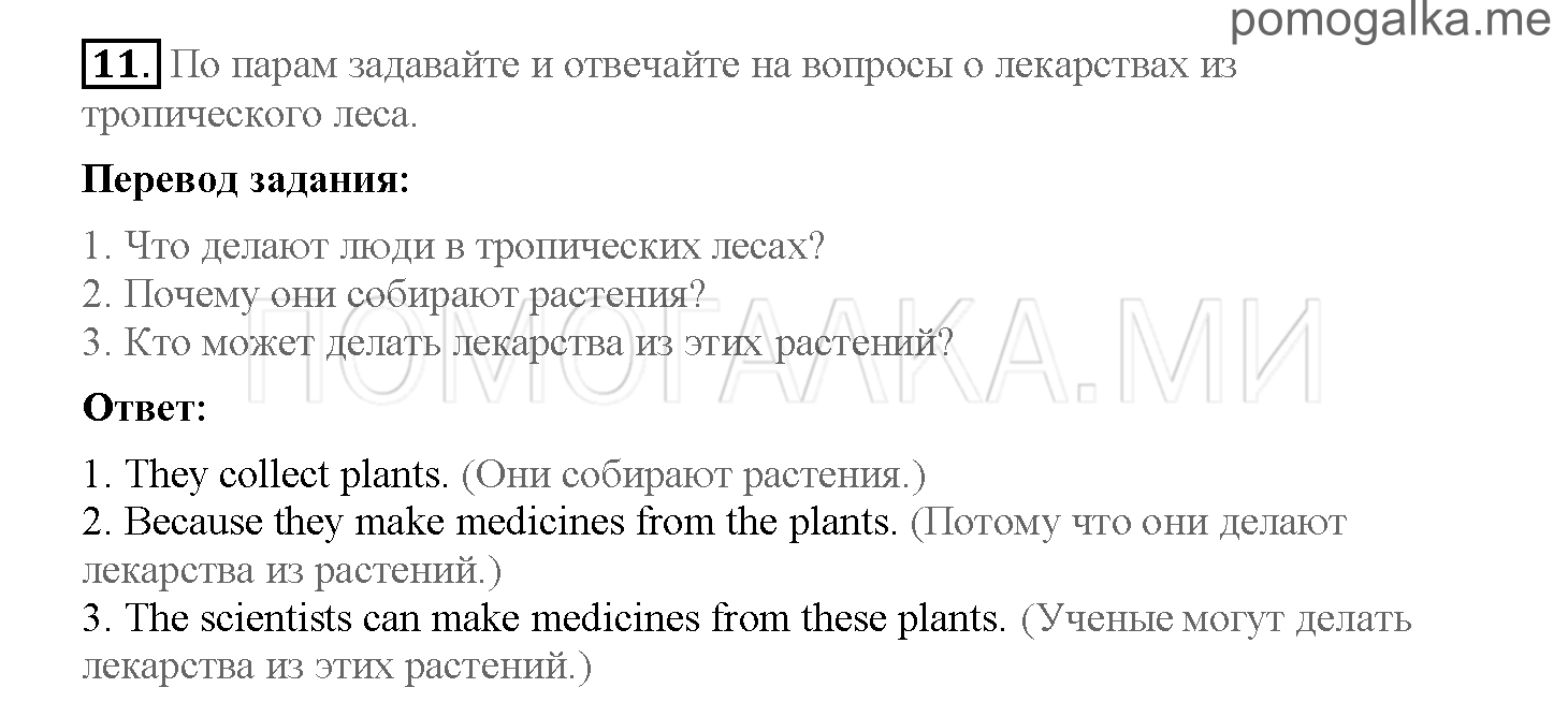 Часть 2. Страница 56-60. 16. Going home. Задание №11 — решение 1