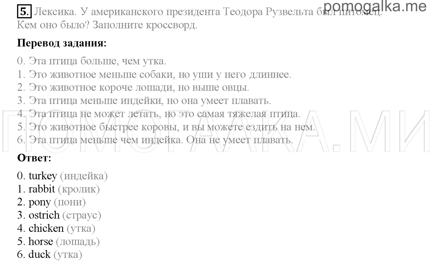 Unit 2. Страница 18-20. Lesson 4. Consolidation. Задание №5 — решение 1