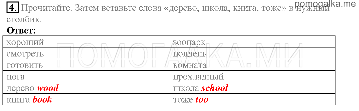 Module 4. At The Zoo!. Страница 60-61. 7b. Задание №4 — решение 1