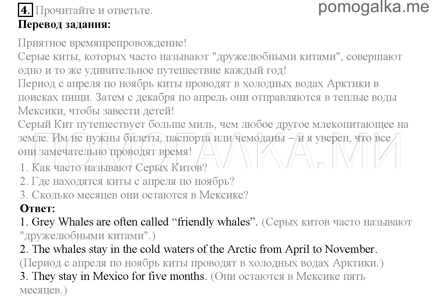 Module 4. At The Zoo!. Страница 62-63. 8a. Wild about animals!. Задание №4 — решение 1