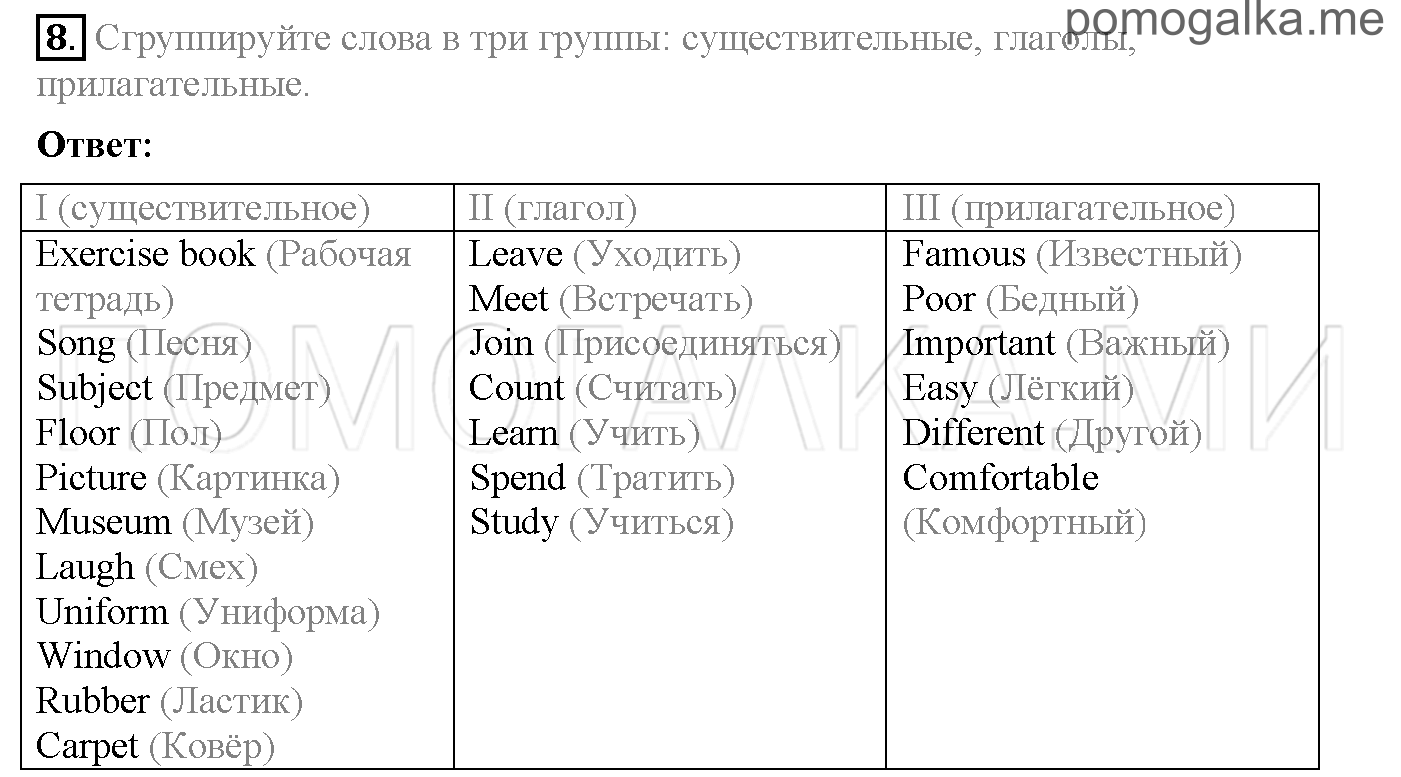 Часть 1. Страница 13-22. Lesson 9-16. Задание №8 — решение 1