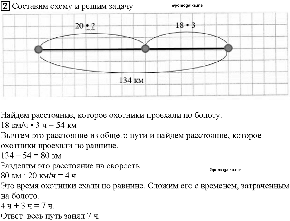 Часть 1. Страница 44. Рисуем схемы, решаем задачи. Номер №2 — решение 1