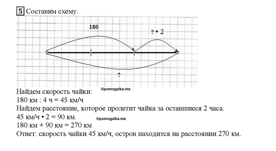 Часть 1. Страница 41. Рисуем схемы, решаем задачи. Номер №5 — решение 1