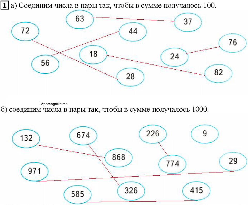 Часть 1. Страница 14. Вычитаем из чисел с нулями. Номер №1 — решение 1