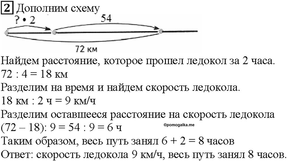 Часть 1. Страница 40. Рисуем схемы, решаем задачи. Номер №2 — решение 1