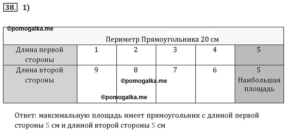 Часть 1. Нумерация. Величины. Номер 38 — решение 1