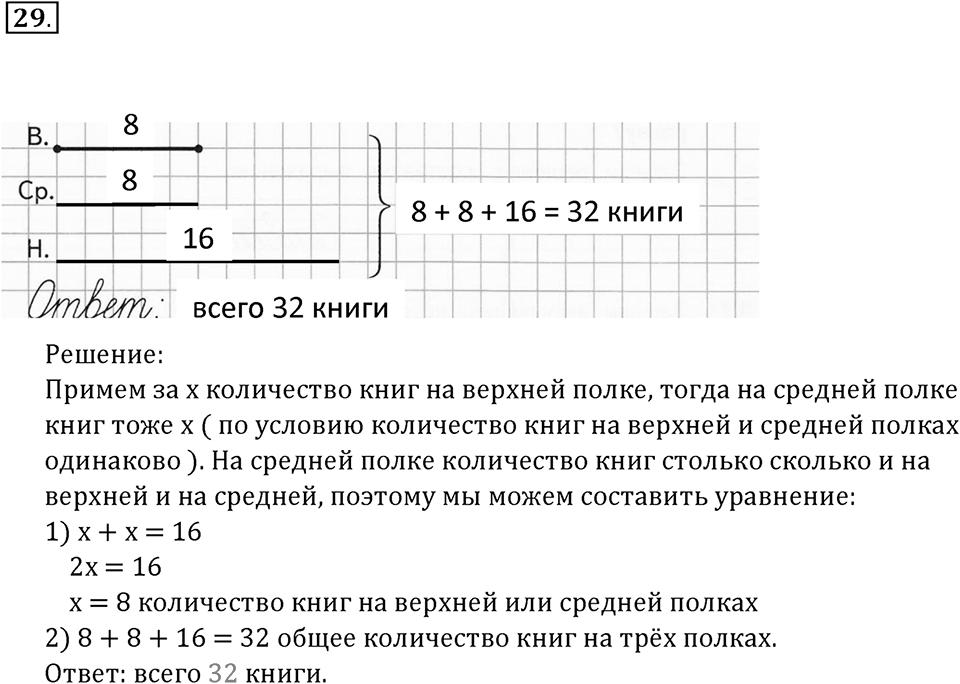 Часть 1. Нумерация. Величины. Номер 29 — решение 1