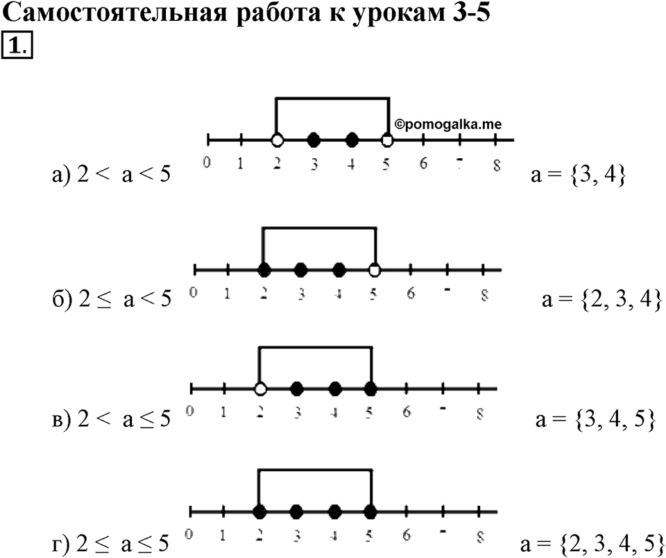 Вариант №2, Часть 1. Самостоятельная работа к урокам 3-5 номер №1 — решение 1