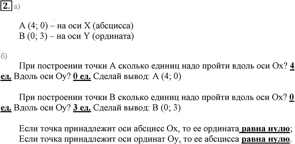 Часть 3. Точки на осях координат. Урок 21 номер №2 — решение 1