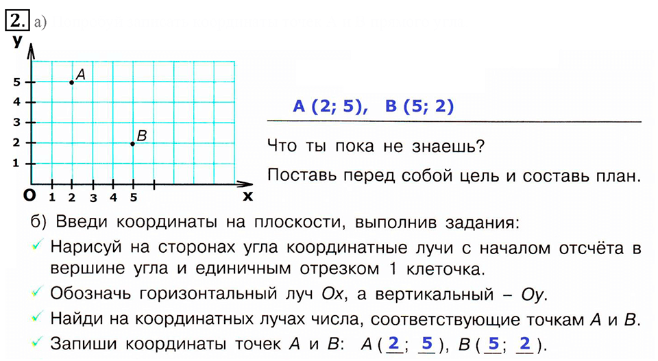 Часть 3. Координаты на плоскости. Урок 18 номер №2 — решение 1