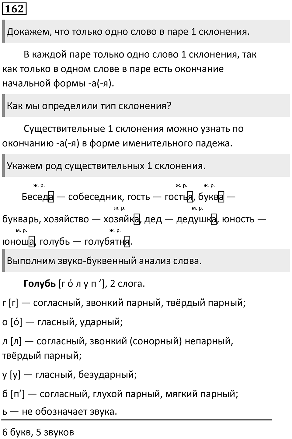 Упражнение 162 — решение 1