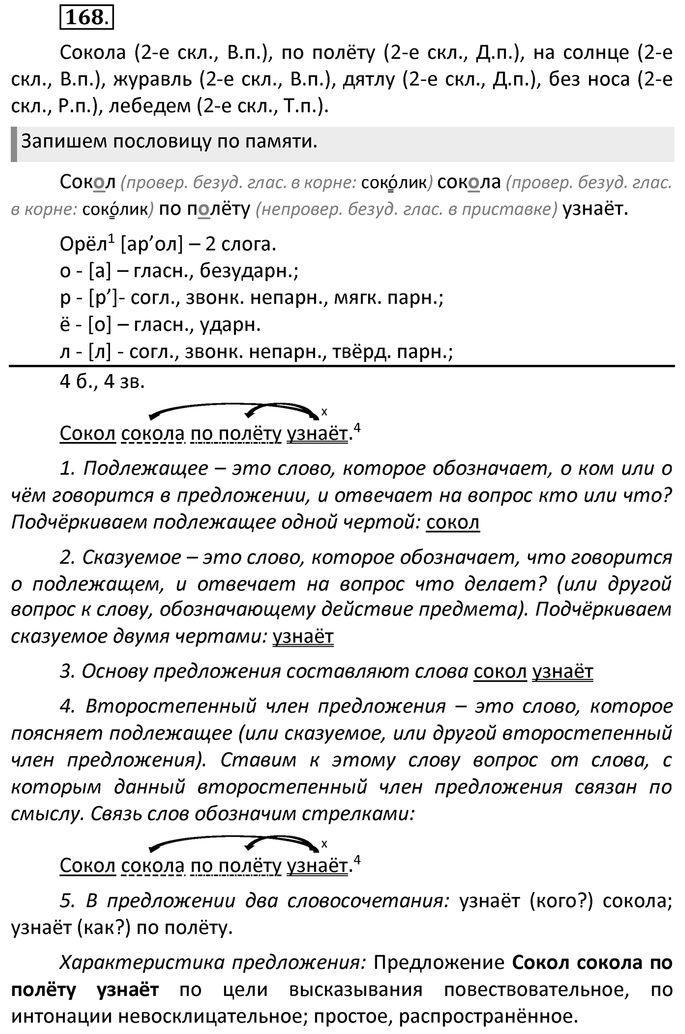 Упражнение 168 — решение 2