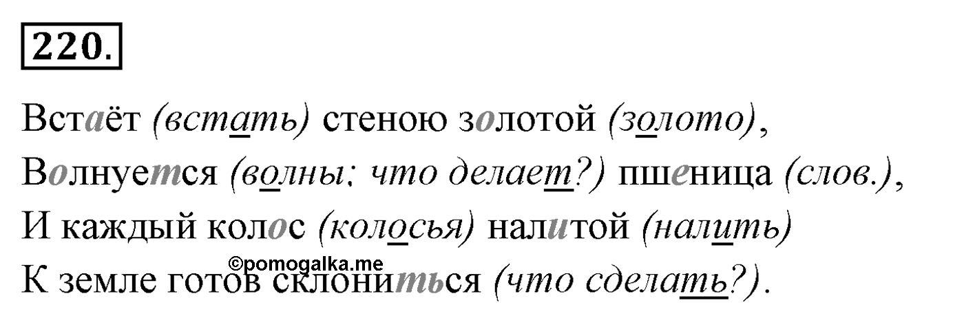 Упражнение 220 — решение 3