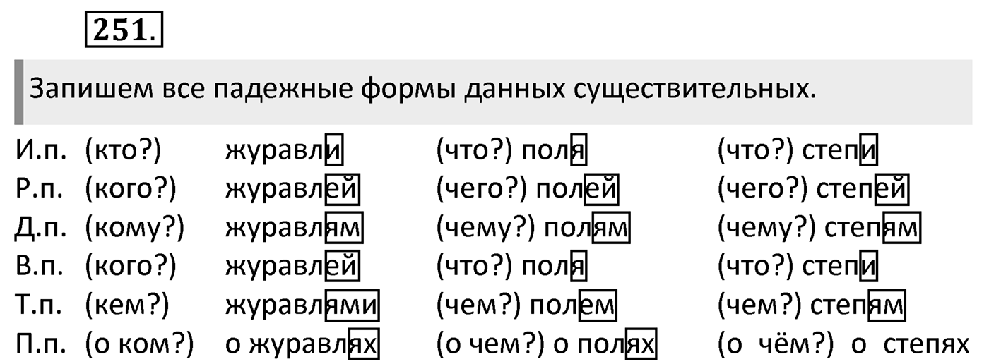 Упражнение 251 — решение 2