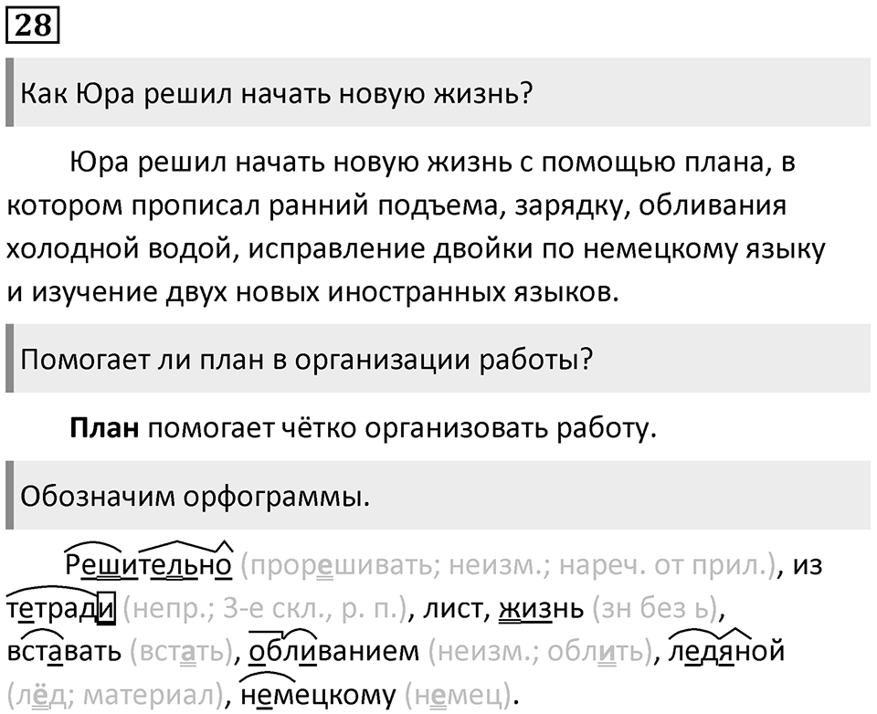 Упражнение №28 — решение 1