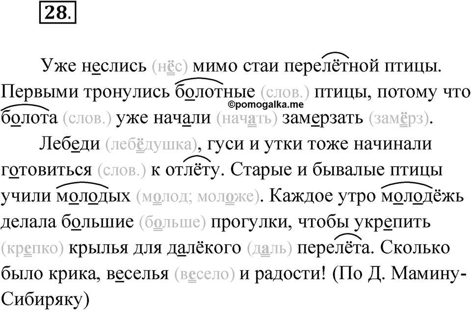 Упражнение №28 — решение 1