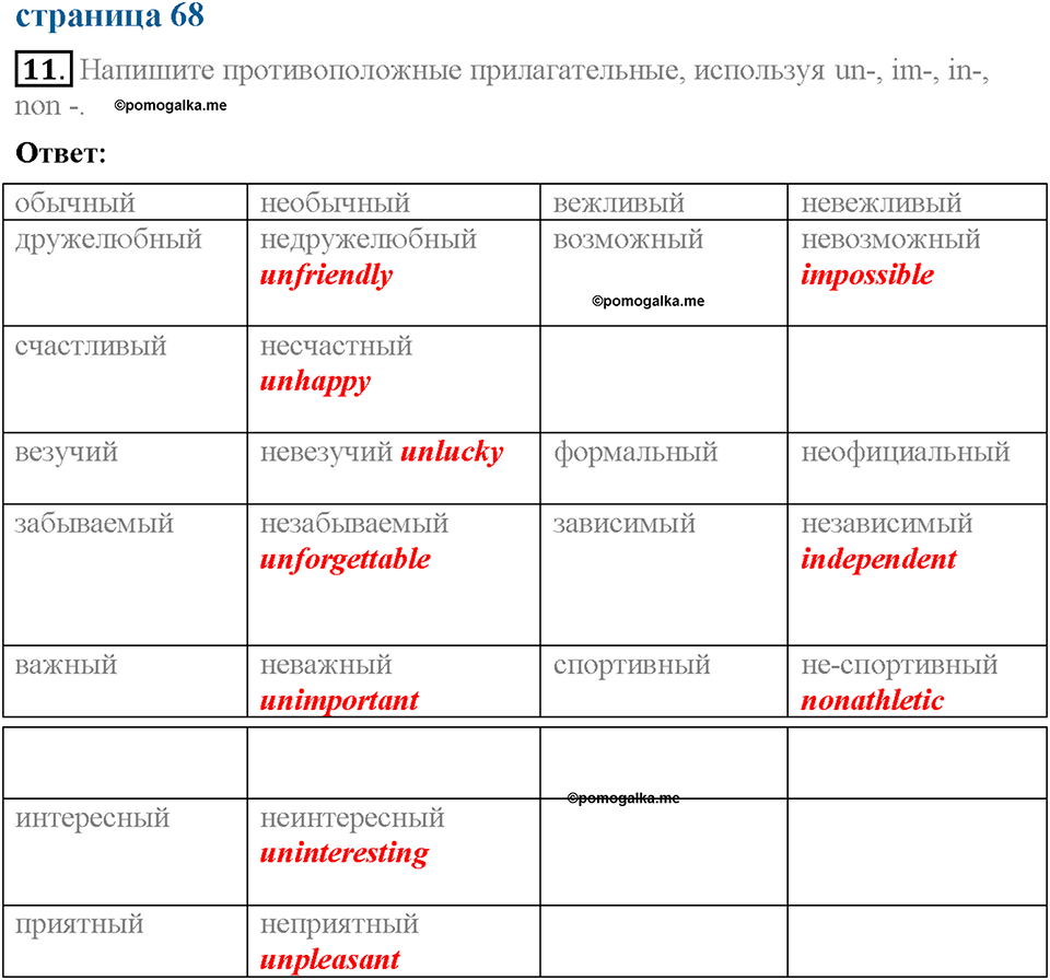 Unit 4. Family talks. Section 2. Задание №11 — решение 1
