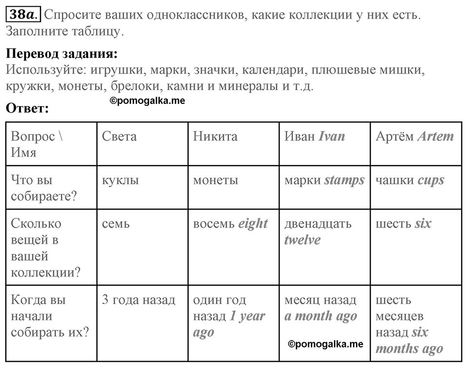 Unit 2. We are going to London. Section 2 задание №38a — решение 1