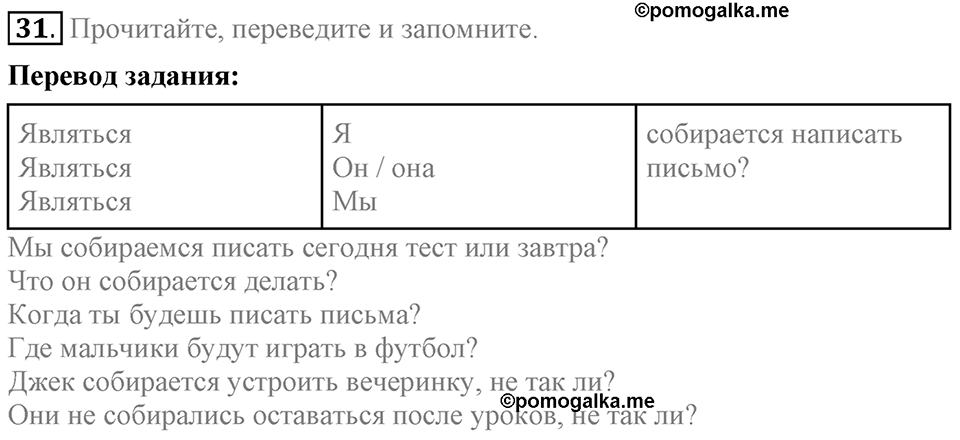 Unit 2. We are going to London. Section 2 задание №31 — решение 1