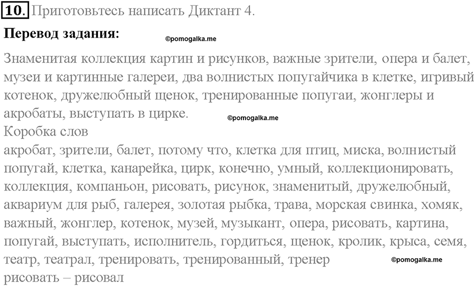 Unit 4. After School. Страница 35-40. Step 8. Round-up. Задание №10 — решение 1