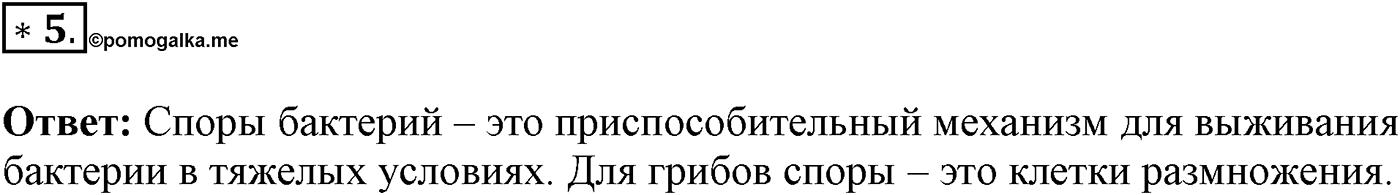 Глава 2. Многообразие организмов. Урок 17. Строение грибов. Грибы съедобные и ядовитые. Страницы 53-55. Вопрос №5 — решение 1