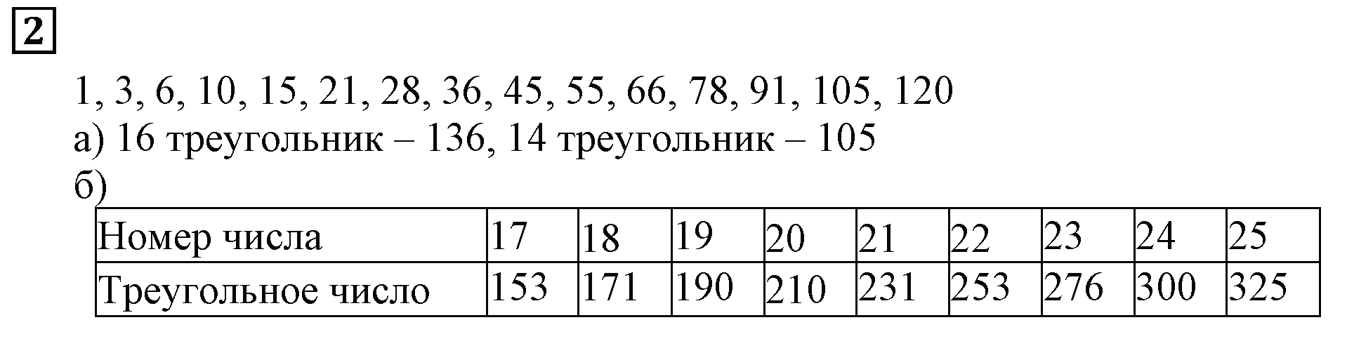 Часть 2. Фигурные числа. Номер 2 — решение 1