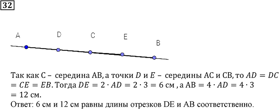 Линии. §3. Длина линии. Номер 32 — решение 1