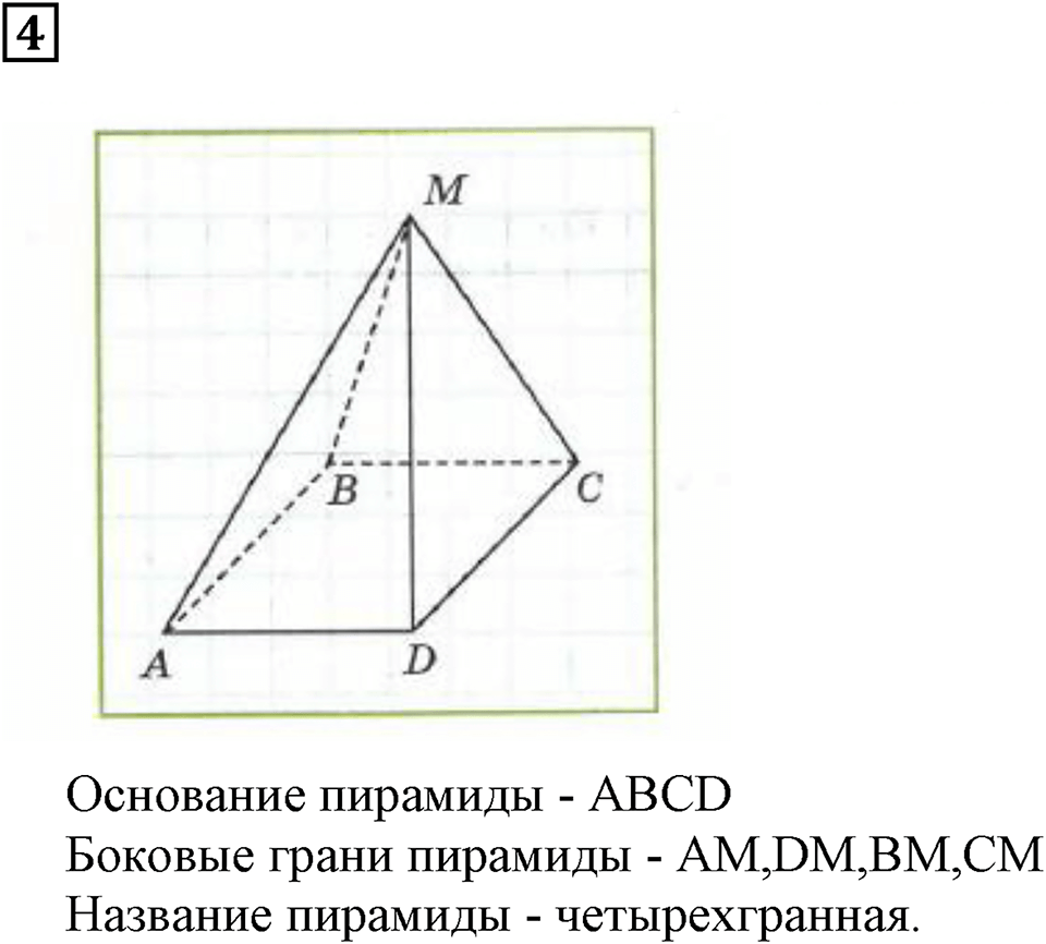 Многогранники. §42. Развёртки. Подведём итоги, задание 4 — решение 1